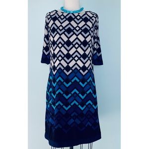 Eliza J Geometric Short Sleeve Print Dress 12